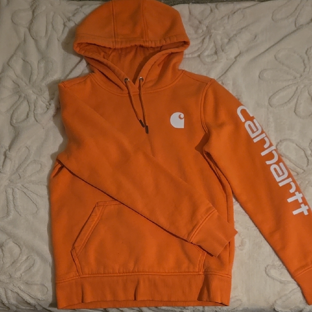 Carhartt Orange Sweatshirt Classic Hoodie Style